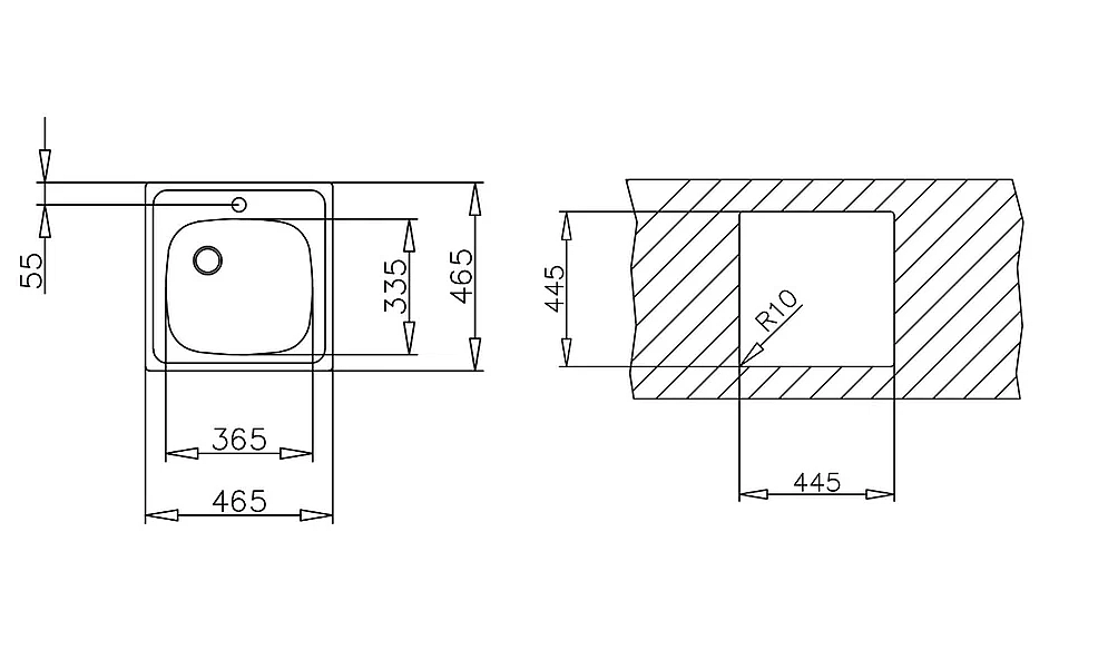 Teka 40109613 E50 1B/465.465 1B Eviye, Paslanmaz Çelik - 2